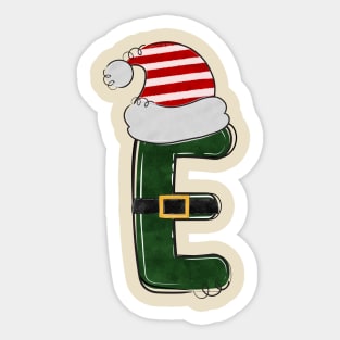 Letter E - Christmas Letter Sticker